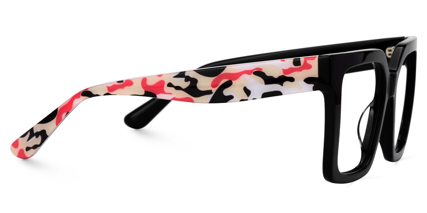 Fathia - Square Black Eyeglasses | Vooglam 4