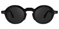 Deepnita - Round Black Sunglasses | Vooglam Angle View