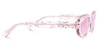 SHHHH~ - Oval Pink Sunglasses - 5