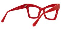 Danilo - Square Red Eyeglasses | Vooglam Side View