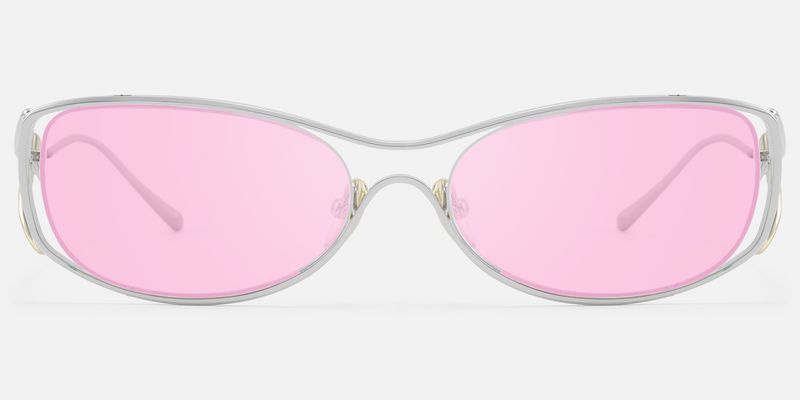 Okinawa - Double Wire Temple & Pink Tint Shades | Vooglam