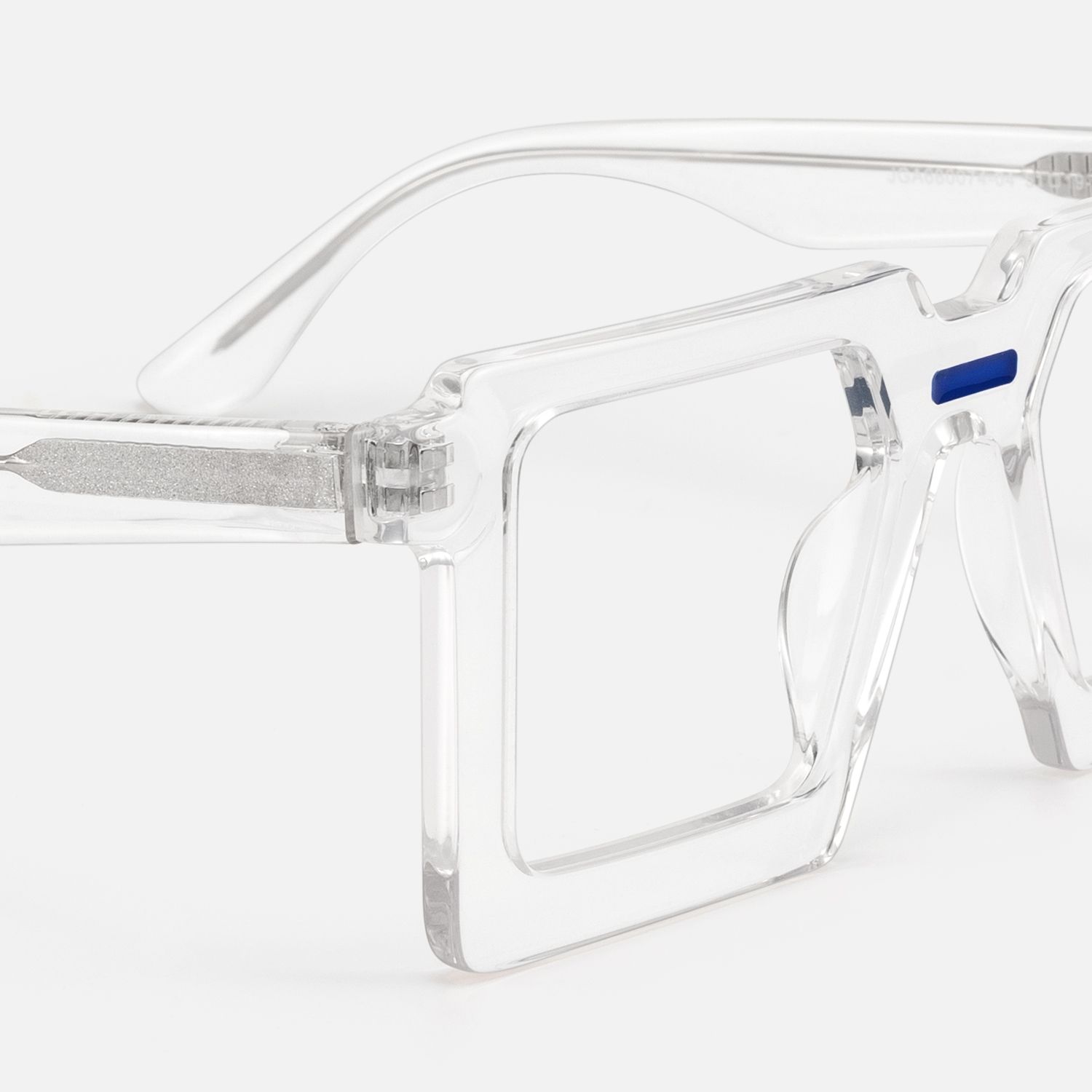 Ekavali - Square Crystal Eyeglasses by Vooglam - Design Details