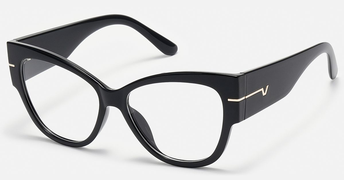 illesteva‎ Beth Black Cat Eye Gold Frame Glasses Made in Italy EUC Black & Gold Cat Eye Glasses | The Rita | JOIUSS™ main image 2