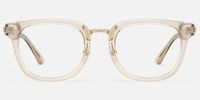 Silenzio - Square Champagne Eyeglasses | Vooglam Angle View