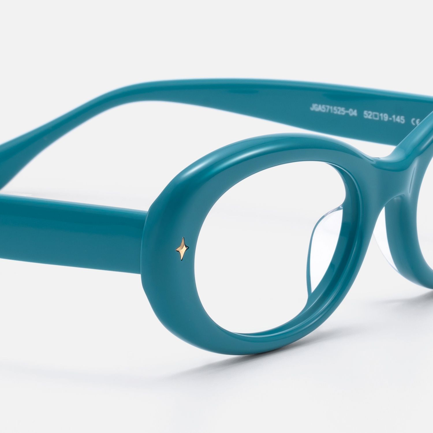 Vexa - Vibrant Blue Thick Acetate Frames | Vooglam Design Details
