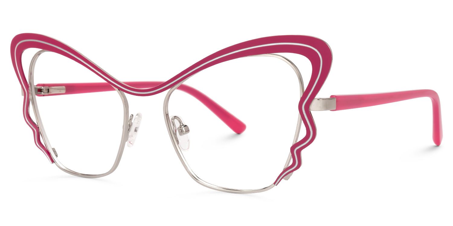 Adonia - Butterfly Violet/Red Eyeglasses | Vooglam Front View