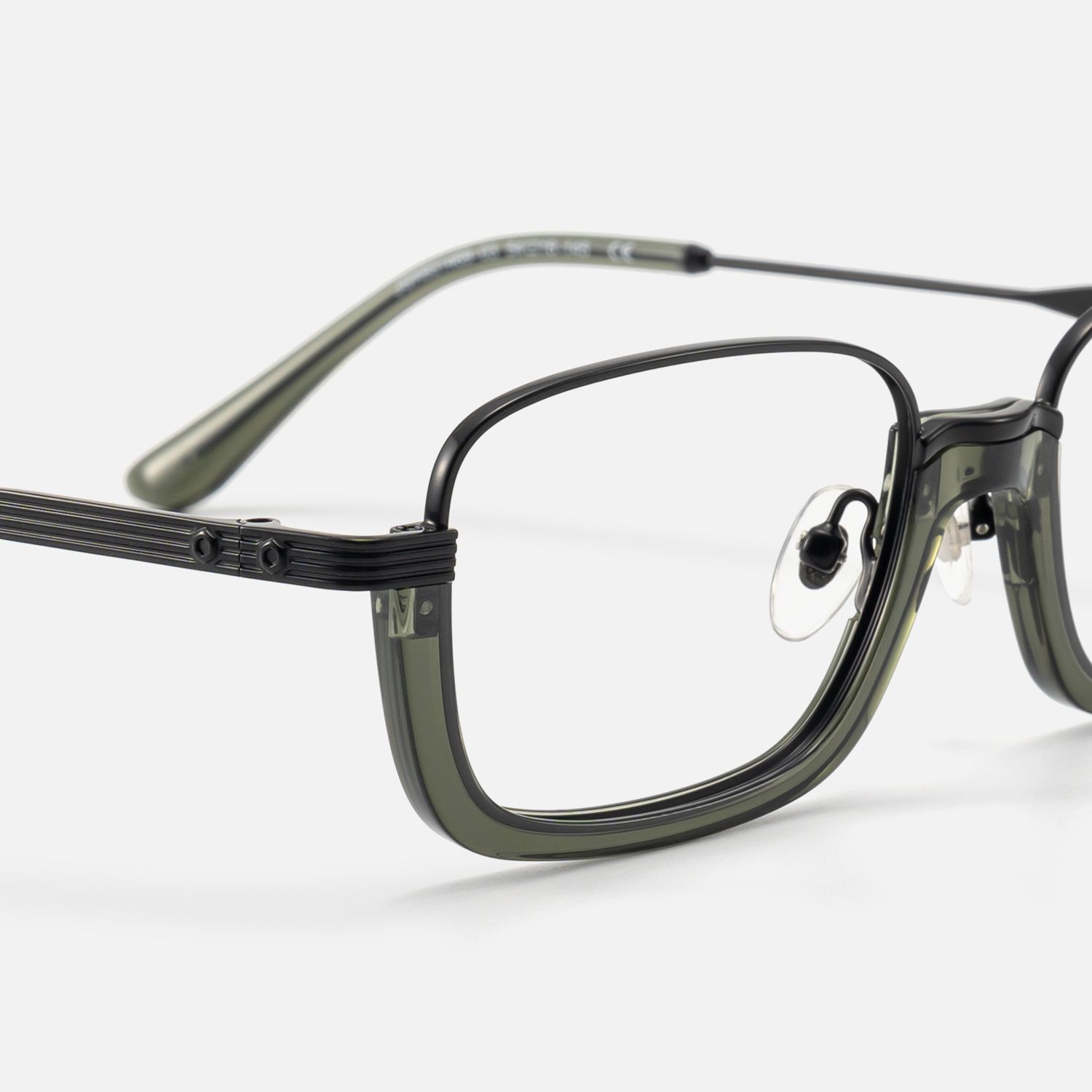 Basel - Matte Black Visible Wire Rim Frames | Vooglam Design Details