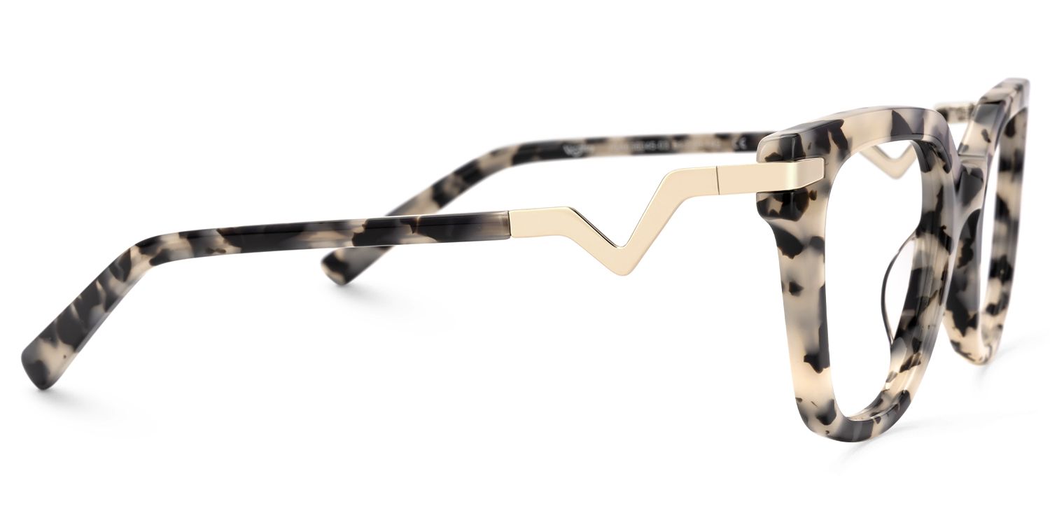 Natala - Rectangle Tortoise Eyeglasses | Vooglam 4