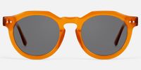 Aubrey - Geometric Brown Sunglasses | Vooglam Angle View
