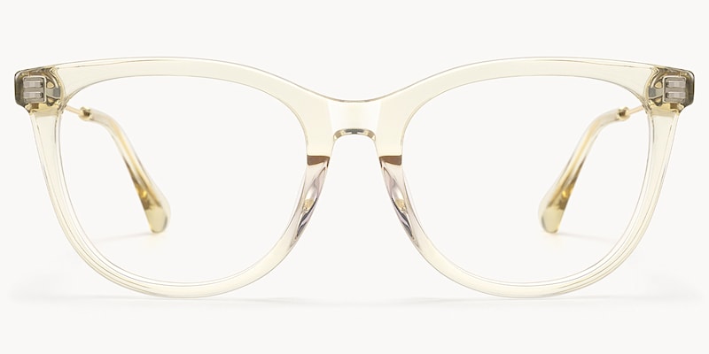 Bask - Square Yellow Eyeglasses