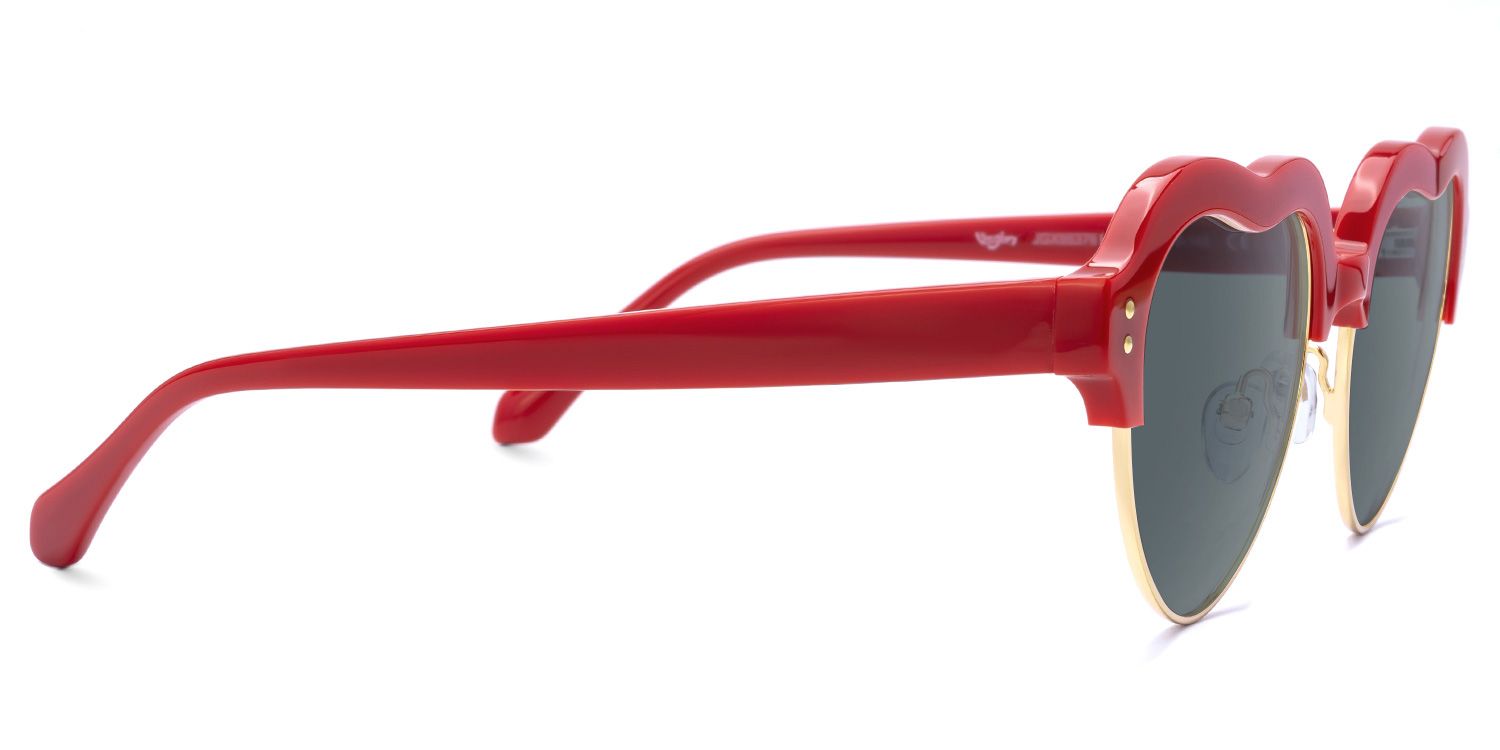 Galido - Geometric Red Prescription Sunglasses | Vooglam 4