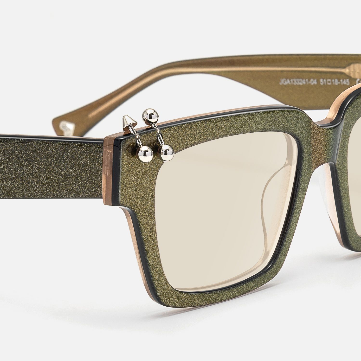 PIERCE - Piercing Pearlescent Brown Sunglasses | Vooglam Design Details