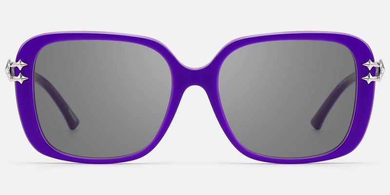 Nova - Blue Violet Gray Tint Double Wire Sunnies by Vooglam
