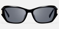 Flicker - Geometric Black Sunglasses | Vooglam Angle View
