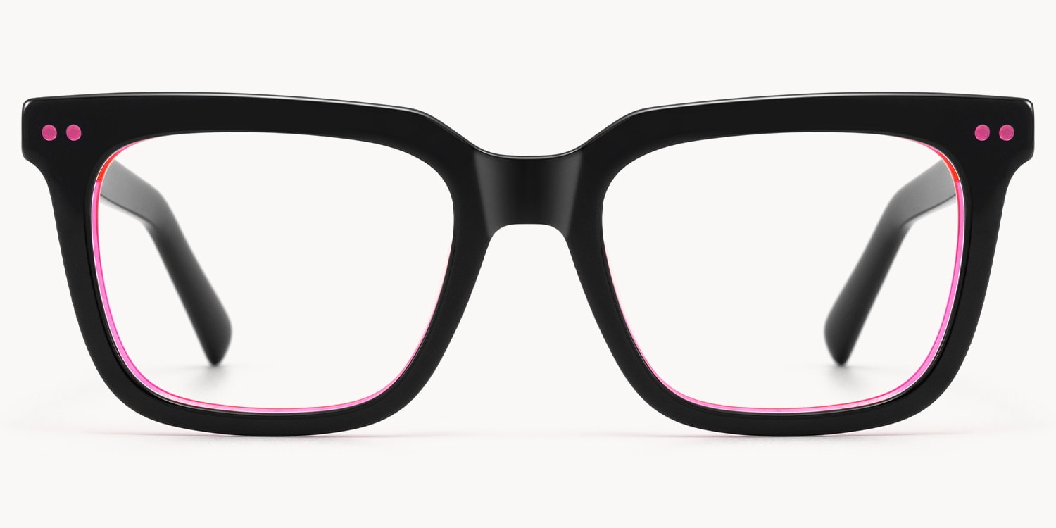 Kenty - Rectangle Black Eyeglasses