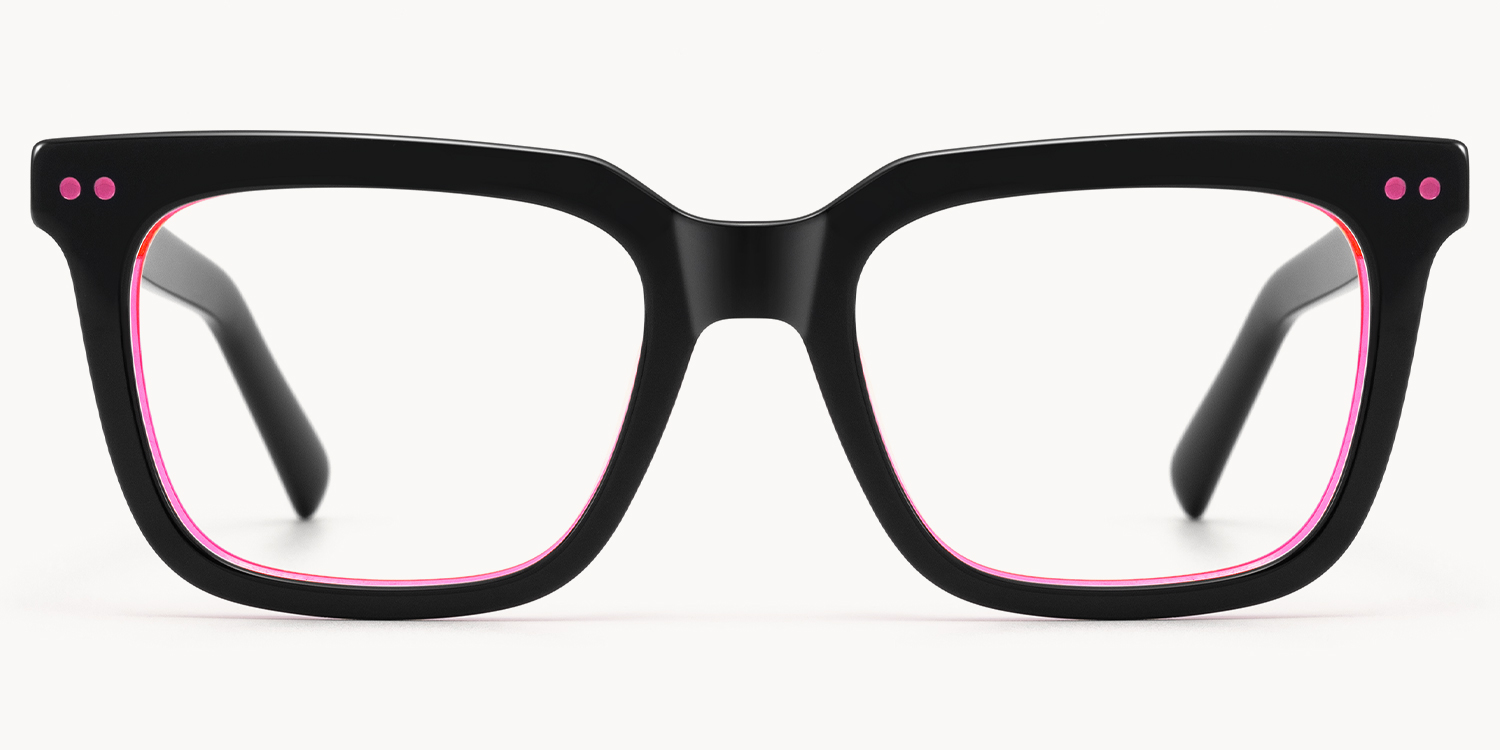 Remix - Rectangle Black Eyeglasses