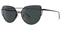 Selina - Aviator Black Sunglasses | Vooglam Front View