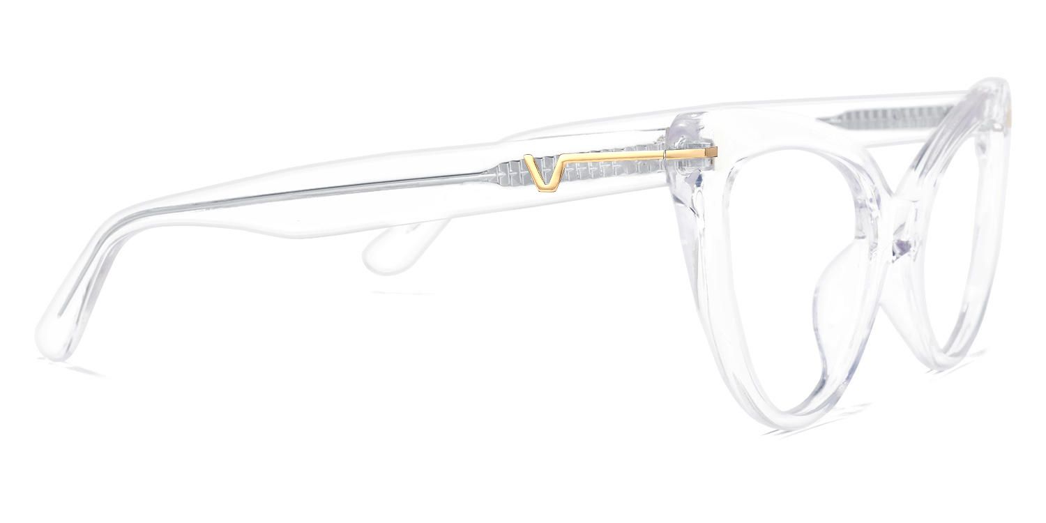 Veromca - Cat Eye Crystal Clear Eyeglasses | Vooglam 4
