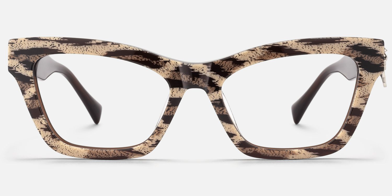 Wild Beat - Square Animal Eyeglasses | Vooglam Angle View
