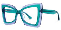 Elpi - Butterfly Blue/Purple Eyeglasses | Vooglam Front View