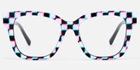 Laisha - Square Pattern Eyeglasses | Vooglam Angle View