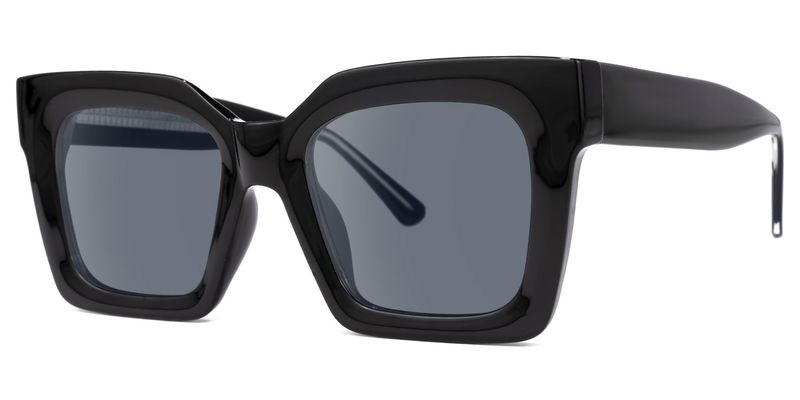 Pacheco - Rectangle Black Sunglasses