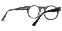 Egon - Round Black/White Eyeglasses | Vooglam Side View