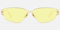 Spine - Gold Yellow Tinted Sunglasses | Vooglam Angle View