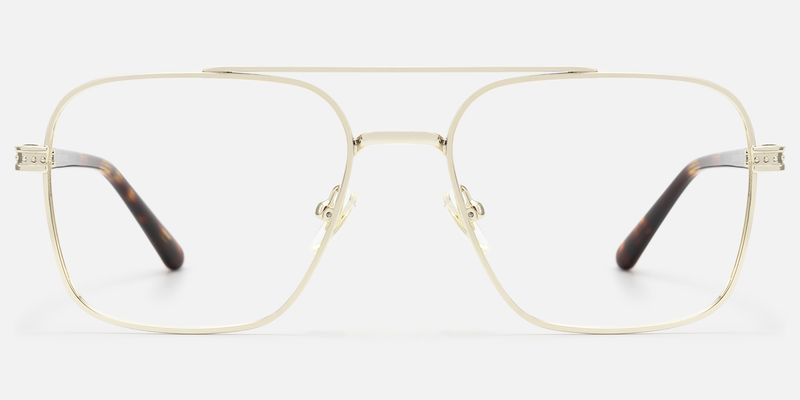 Kovar - Vintage Gold Double Bridge Aviator | Vooglam