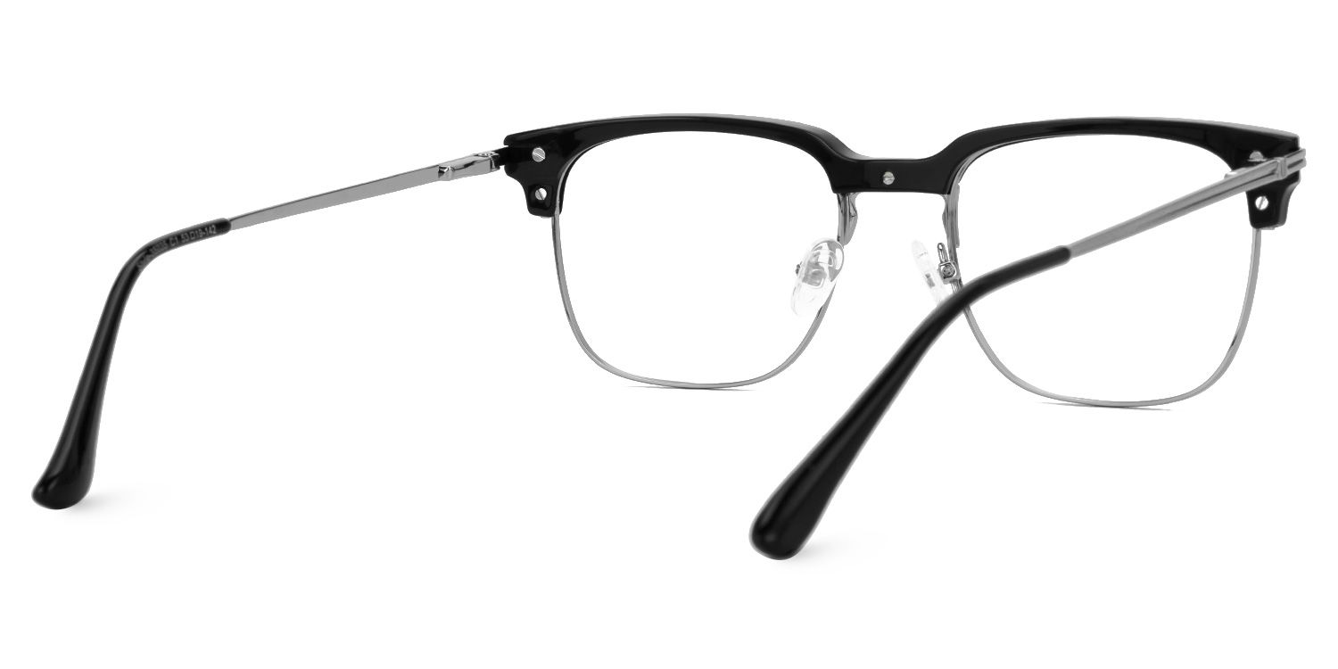 Fayruz - Browline Black Eyeglasses | Vooglam Side View