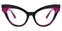 Daveigh - Cat Eye Black/Purple Eyeglasses | Vooglam Angle View
