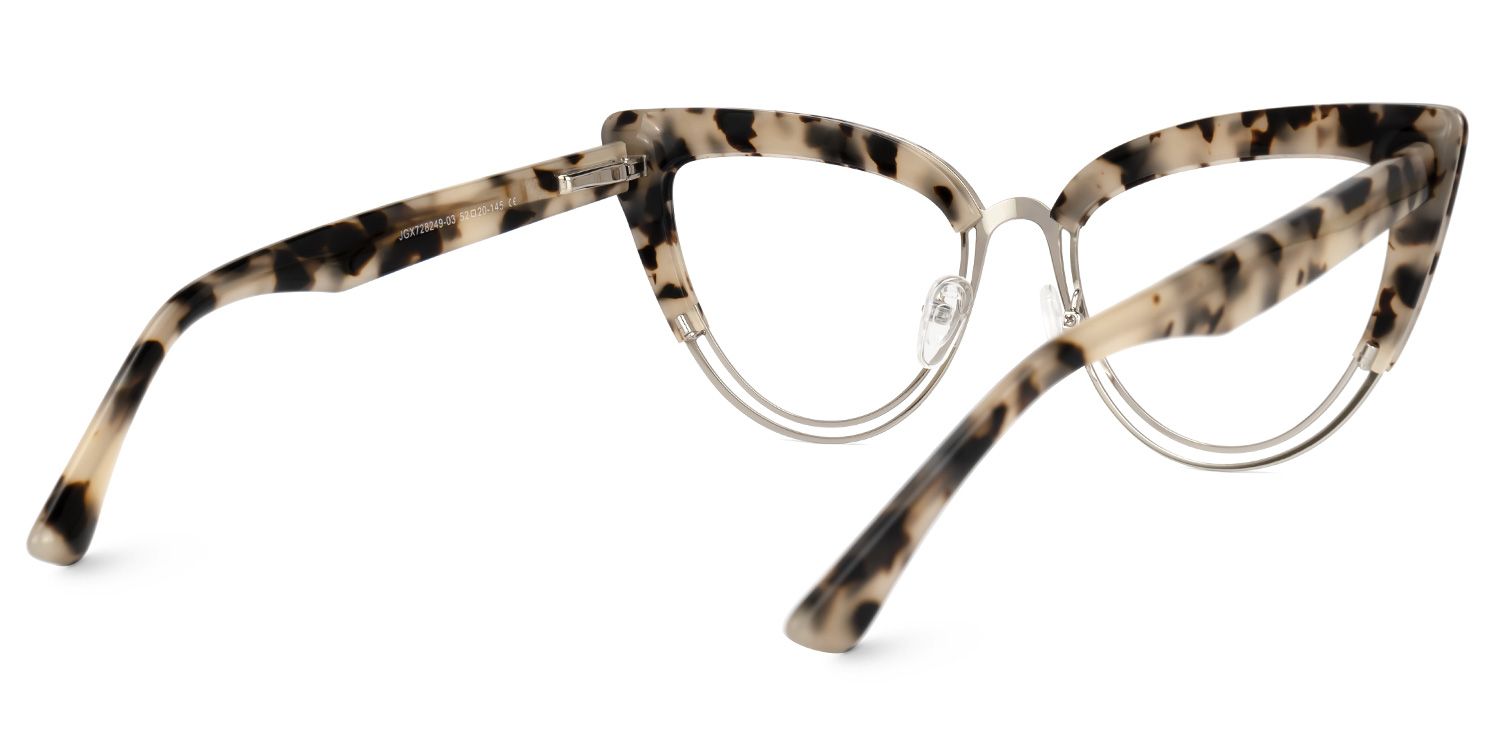 Daryl - Cat Eye Tortoise Eyeglasses | Vooglam Side View
