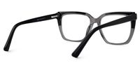 Elske - Rectangle Grey Eyeglasses | Vooglam Side View