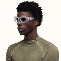 The Geologist - Geometric Transparent Eyeglasses | Vooglam On Model 4