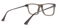 Elkie - Rectangle Brown Eyeglasses | Vooglam Side View