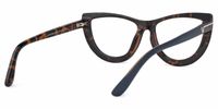 Rhea - Dark Blue Frame Glasses Tortoise Details | Vooglam Side View