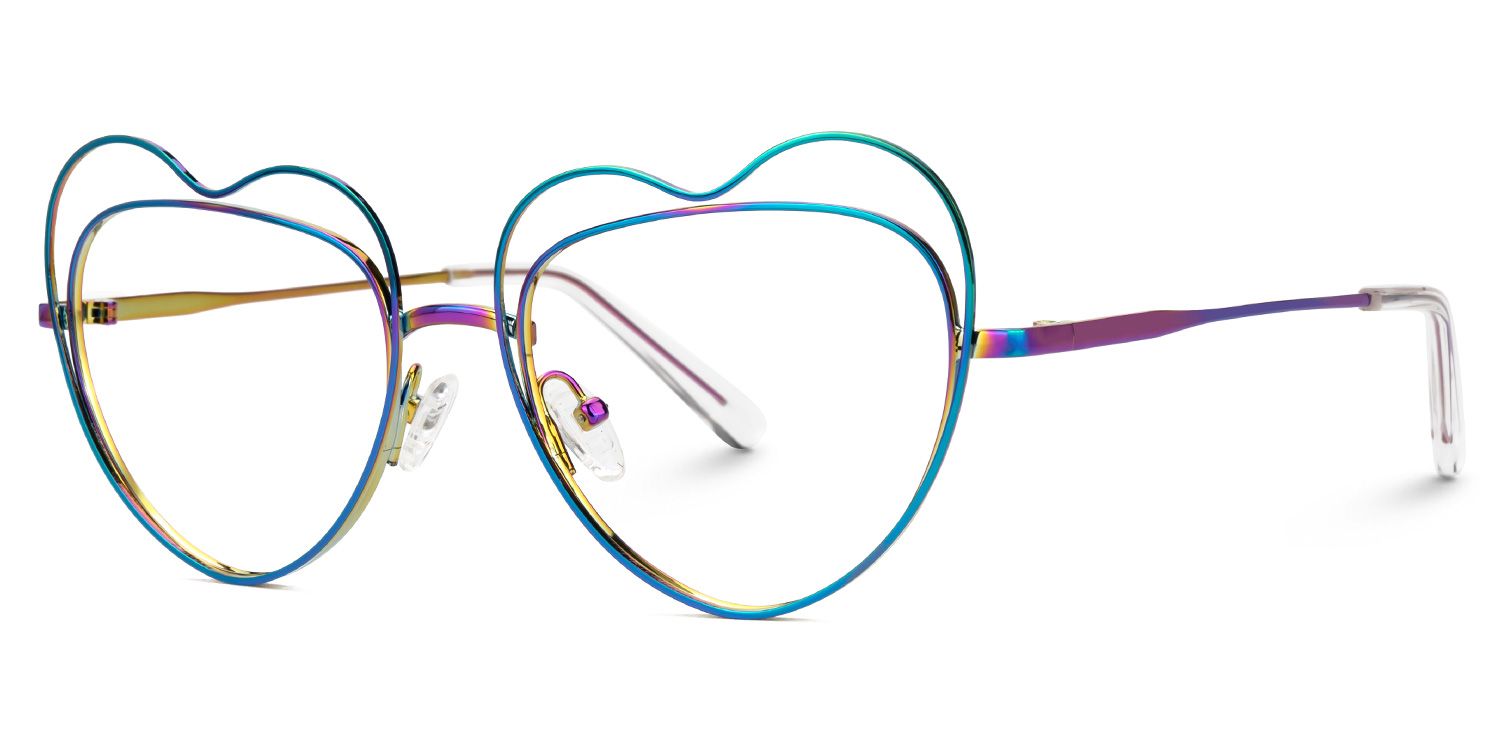 Fidelio - Heart Multicolor Eyeglasses | Vooglam Front View