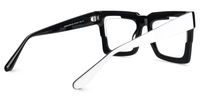 Eliora - Square White Eyeglasses | Vooglam Side View