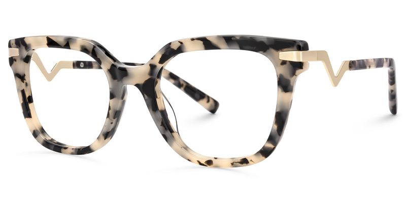 Natala - Rectangle Tortoise Eyeglasses | Vooglam