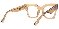 Egle - Square Champagne Eyeglasses | Vooglam Side View