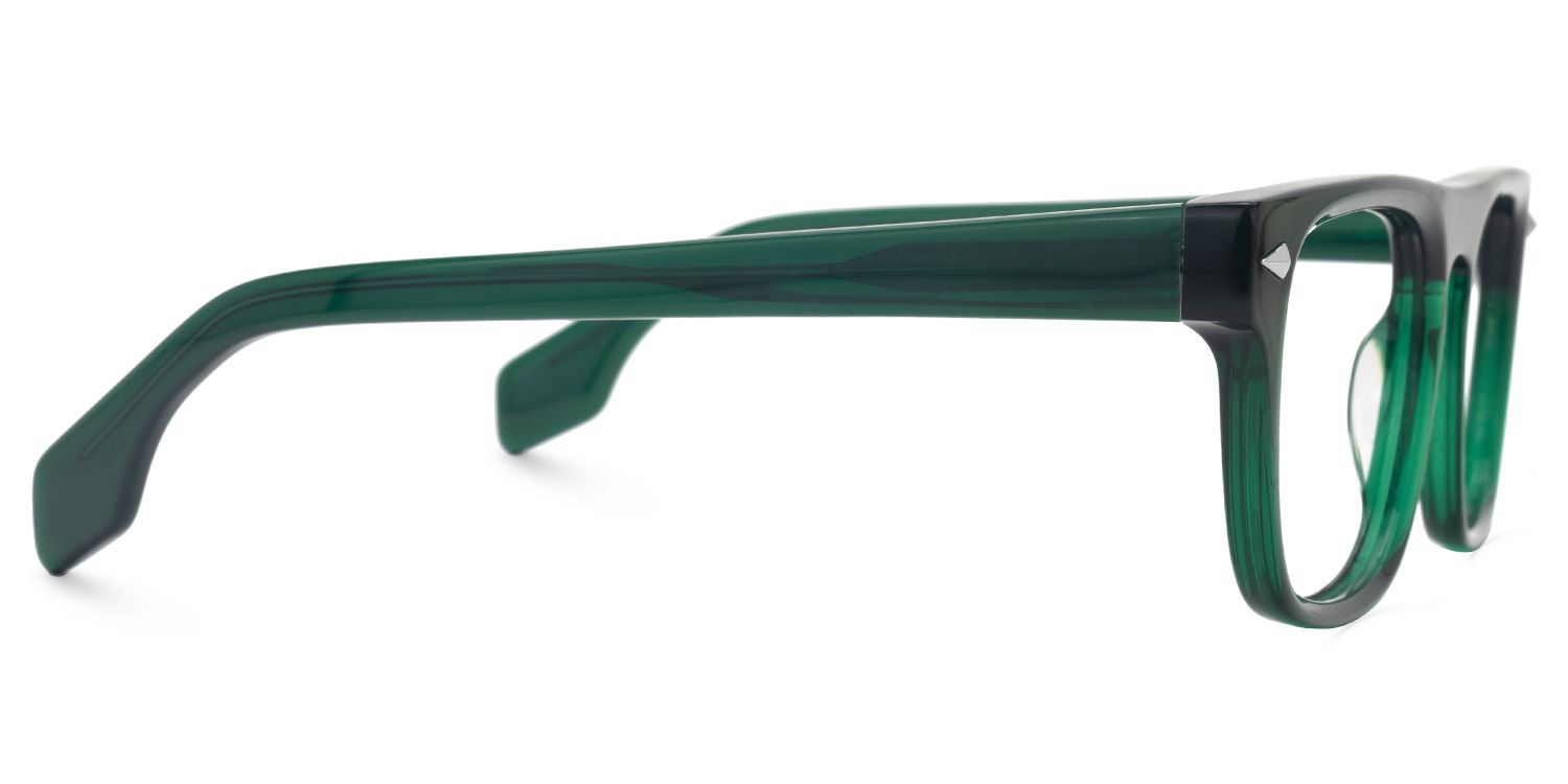 Eliseo - Rectangle Green Eyeglasses | Vooglam 4
