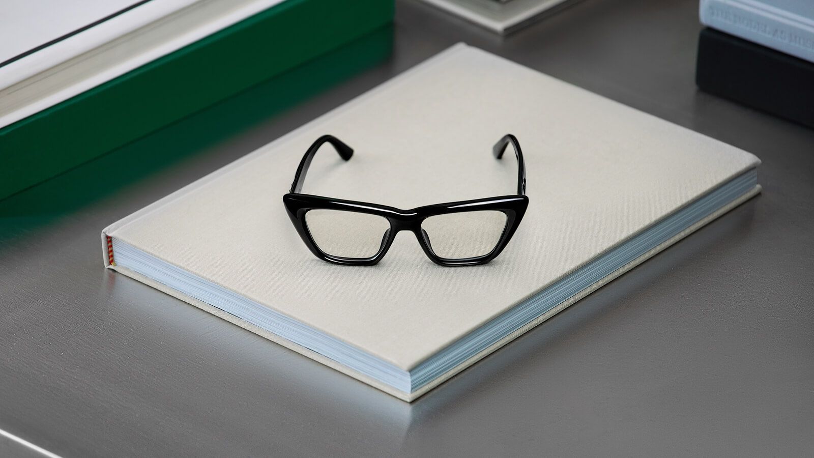 Inflated Black Cat Eye Rx Glasses