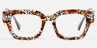 Sabrina - Rectangle Pattern Eyeglasses | Vooglam Angle View