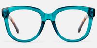 Vernetta - Square Green Eyeglasses | Vooglam Angle View