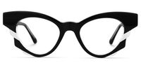 Agapito - Cat Eye Black Eyeglasses | Vooglam Angle View