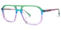 Liam - Aviator Multicolor Eyeglasses | Vooglam Front View