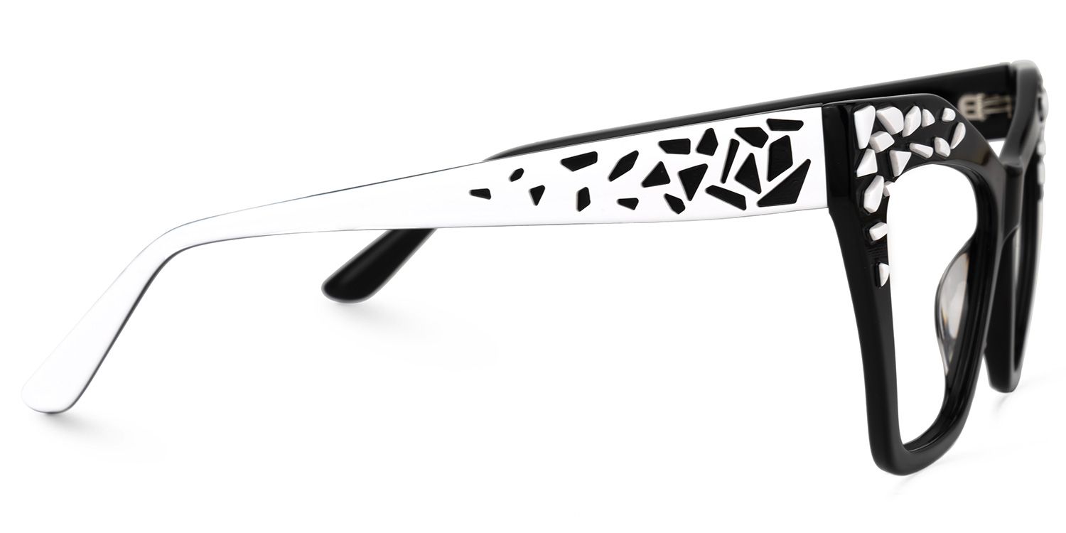 Roxie - Cat Eye Black Eyeglasses | Vooglam 4