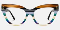 Dalila - Cat Eye Multicolor Eyeglasses | Vooglam Angle View