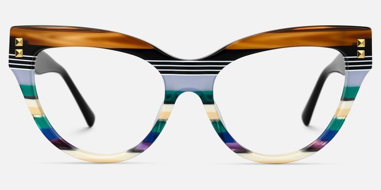 Dalila - Cat Eye Multicolor Eyeglasses by Vooglam