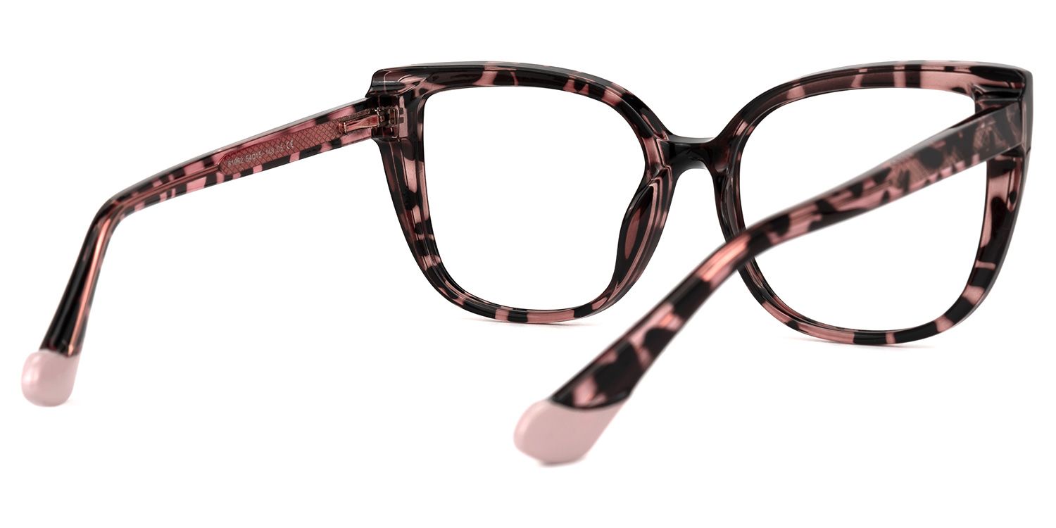 Darena - Cat Eye Pink/Tortoise Eyeglasses | Vooglam Side View